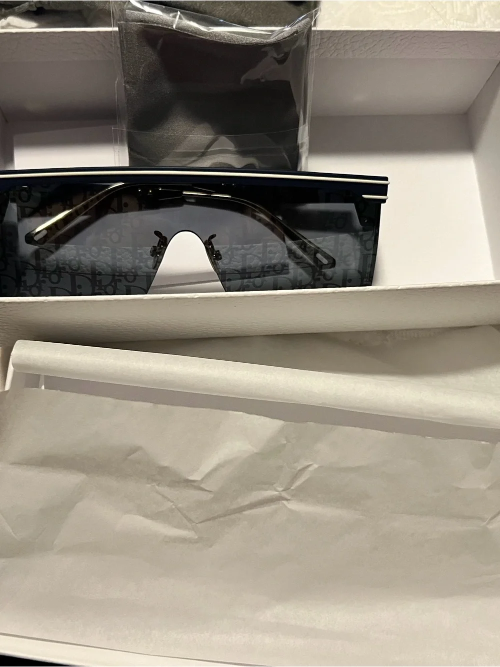 Dior Monogram Shield Sunglasses in Black and Navy